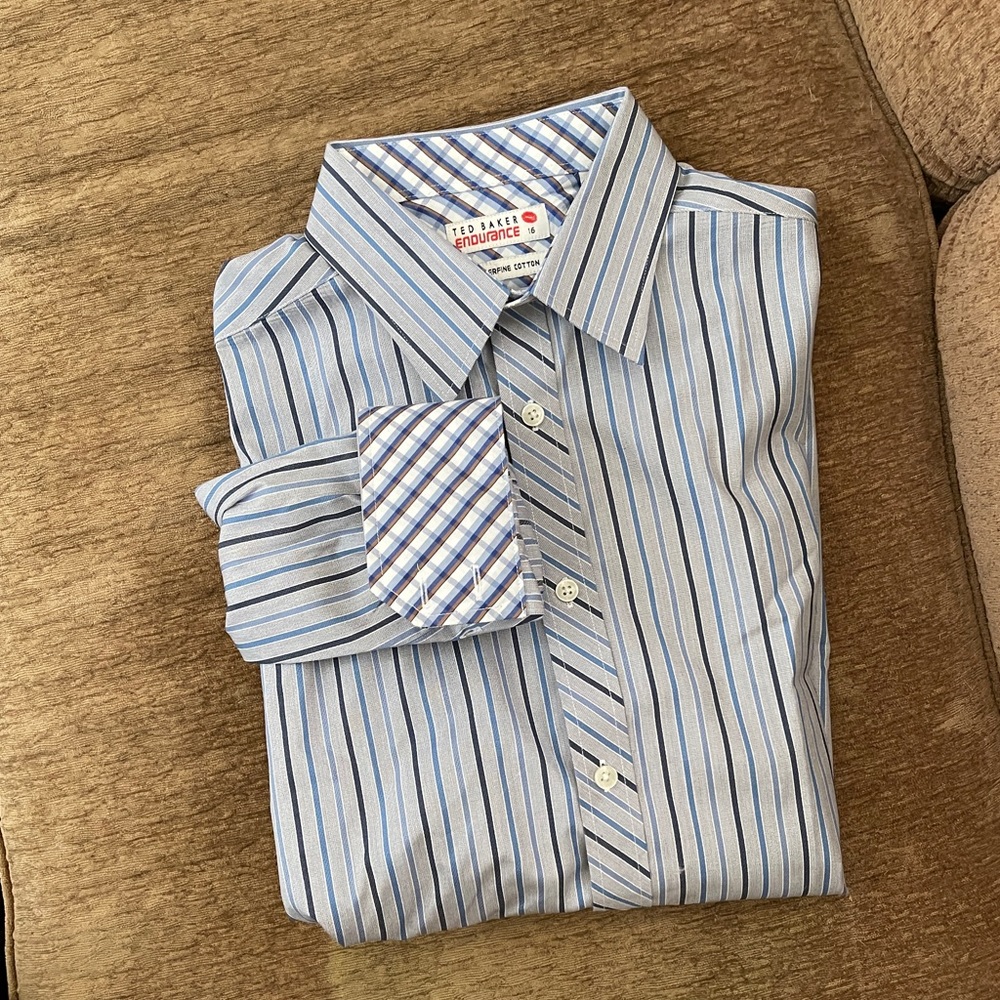 Ted Baker Endurance Striped 16 Dress Shirt